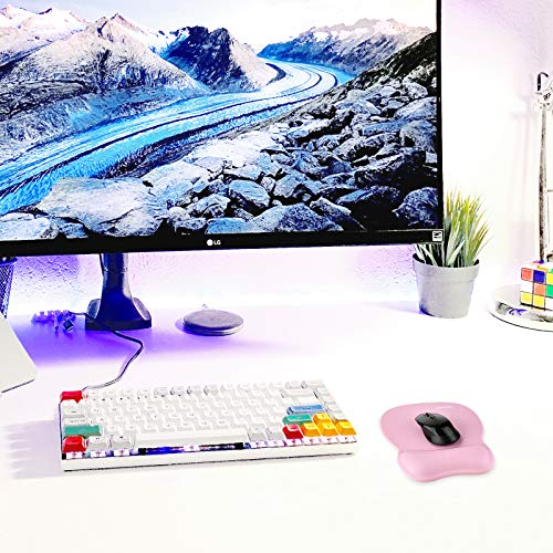 EooCoo Ergonomic Mouse Pad with Wrist Support, Non-Slip Base Mouse Mat for Internet Cafe, Home & Office