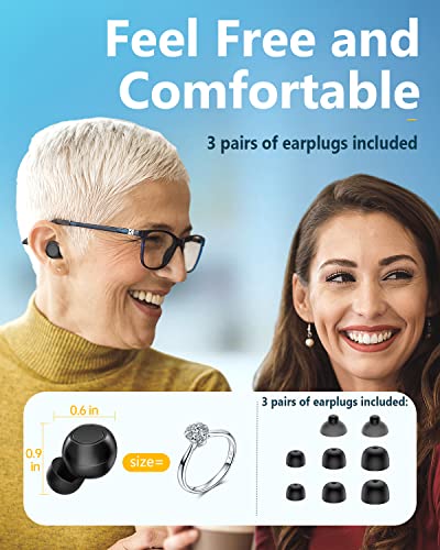 Hearing Aids Reachrgeable-Hearing Aids For Senior,Digital Hearing Amplifier Sound Amplifier for Ears Hearing Aid Earbuds Devices for Adult, Black