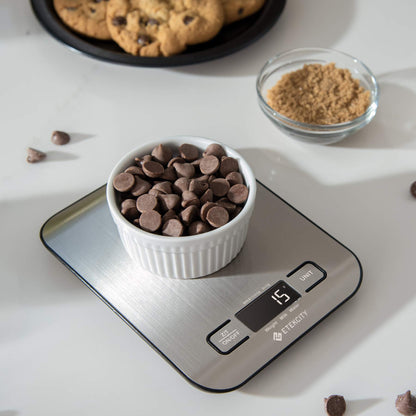 Etekcity Food Scale, Digital Kitchen Scale, 304 Stainless Steel, Weight in Grams and Ounces for Baking, Cooking, and Meal Prep, LCD Display, Medium