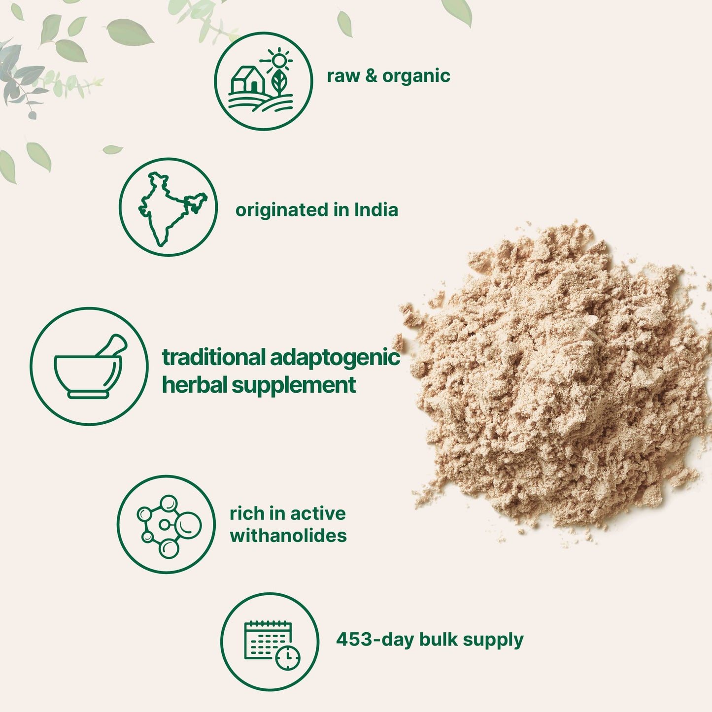 Micro Ingredients Organic Ashwagandha Root Powder | 2 Pound, No Filler, No Additives, Highly Purified | Active Withanolides, Adaptogenic Ayurvedic Herbal Supplements, No GMO, Gluten Free, India Origin