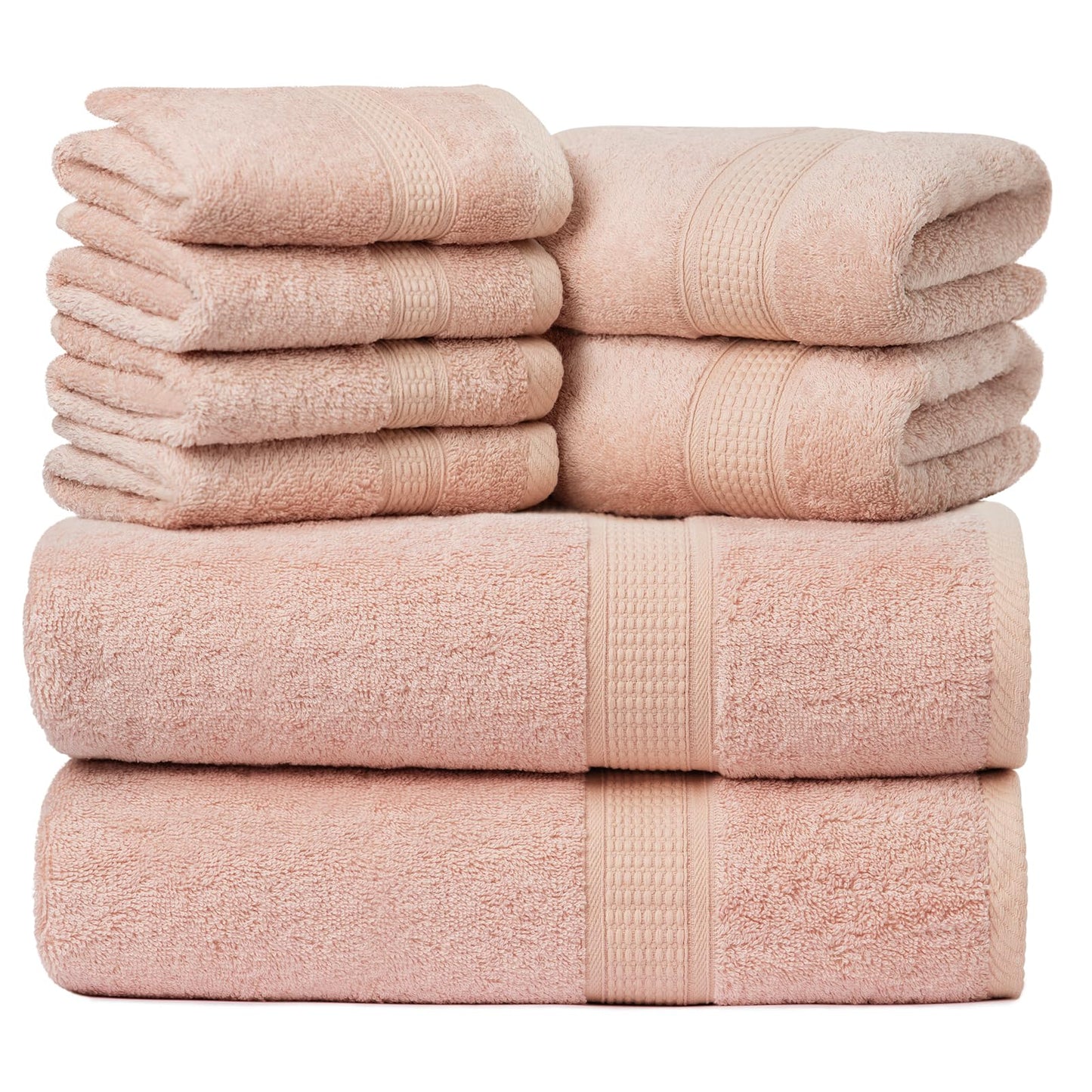 Ariv Towels 4-Piece Large Premium Cotton Bamboo Bath Towels Set for Sensitive Skin & Daily Use - Soft, Quick Drying & Highly Absorbent for Bathroom, Gym, Hotel & Spa- 30" X 52"-Denim